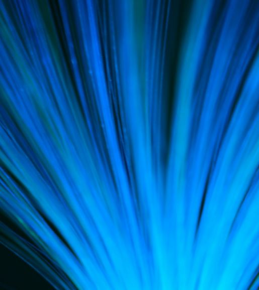 Blue fiber optics radiating outward